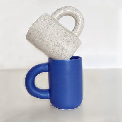 Elegant Geometric Porcelain Coffee Cup