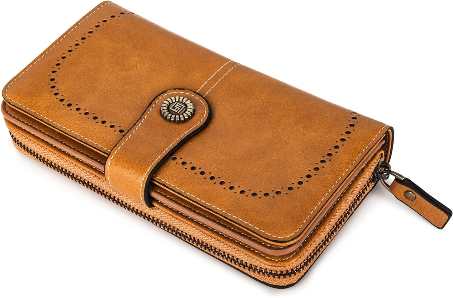 Fashionable Genuine Leather Wristlet Wallet