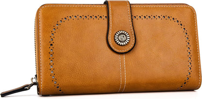Fashionable Genuine Leather Wristlet Wallet