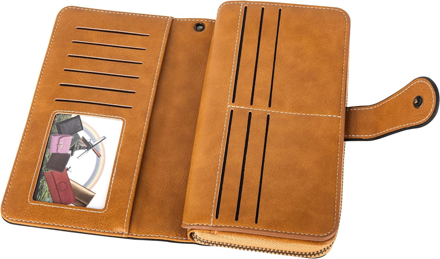 Fashionable Genuine Leather Wristlet Wallet