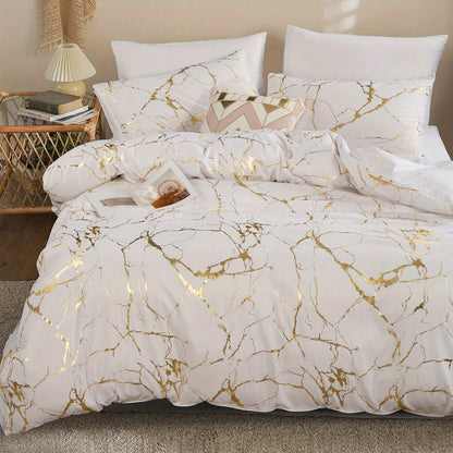 Soft Marble Bedding Duvet Cover Set