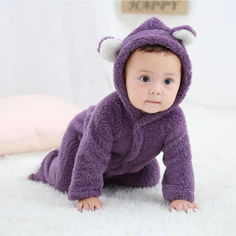 Adorable Infant Romper Bear Print